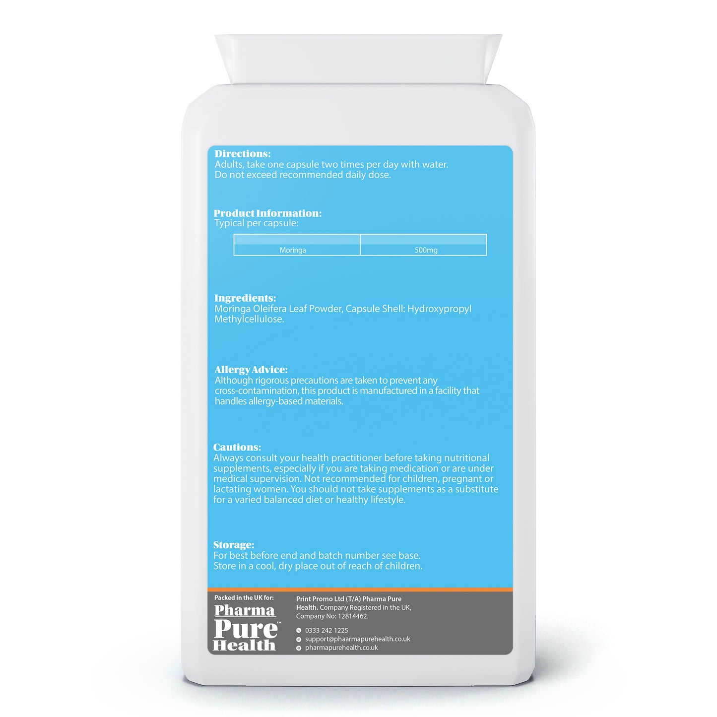 Moringa 500mg 120 capsules